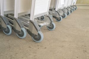 luggage carts at airport