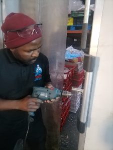 teshpo drilling cold room door