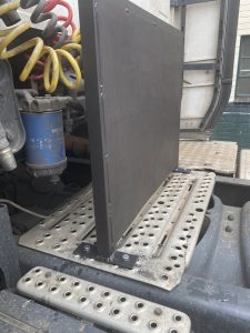 truck flame retard back plate installation