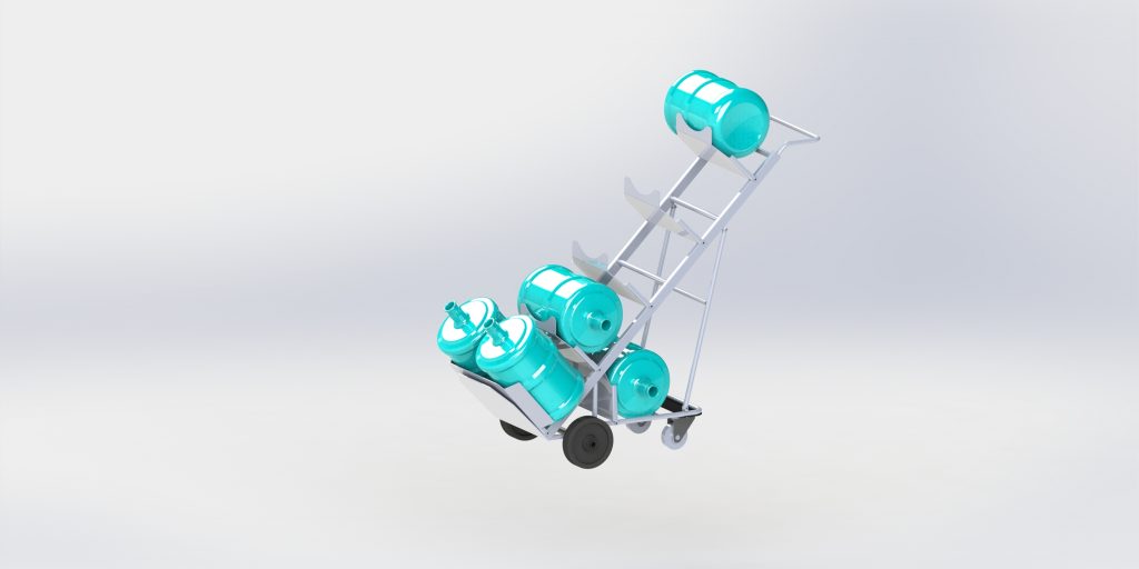 Computer_aided_design of a water bottle trolley