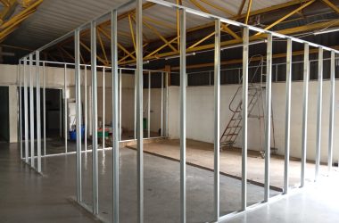 Drywall frame the erection of a drywall storage room